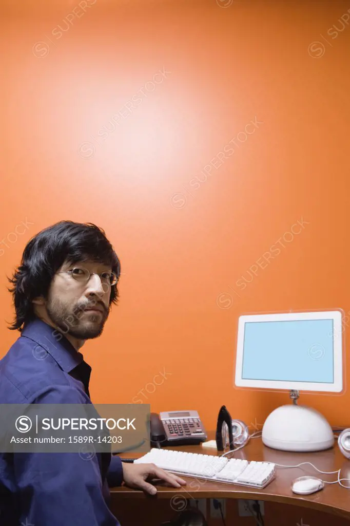 Man sitting at his desk