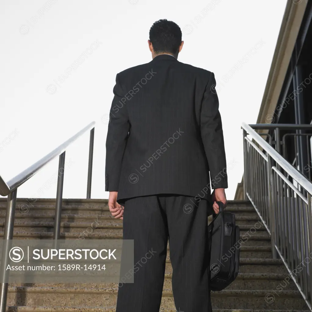 Low angle view of businessman
