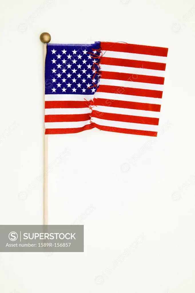 Repaired American flag