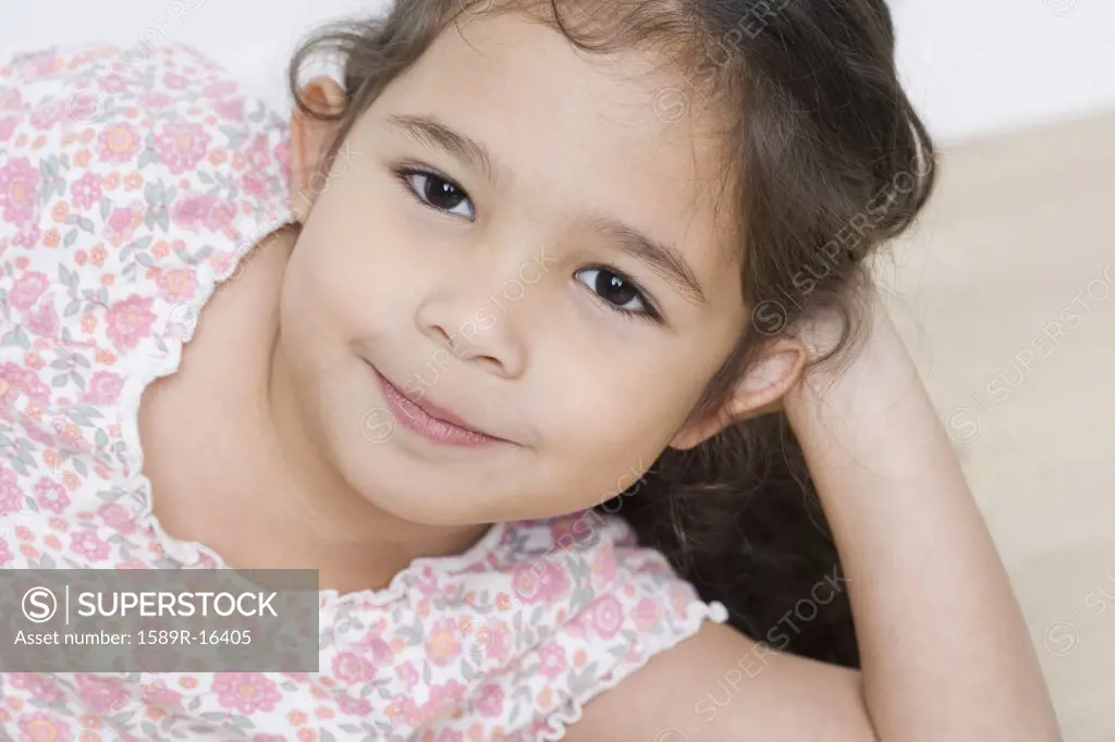 Close up portrait of young girl