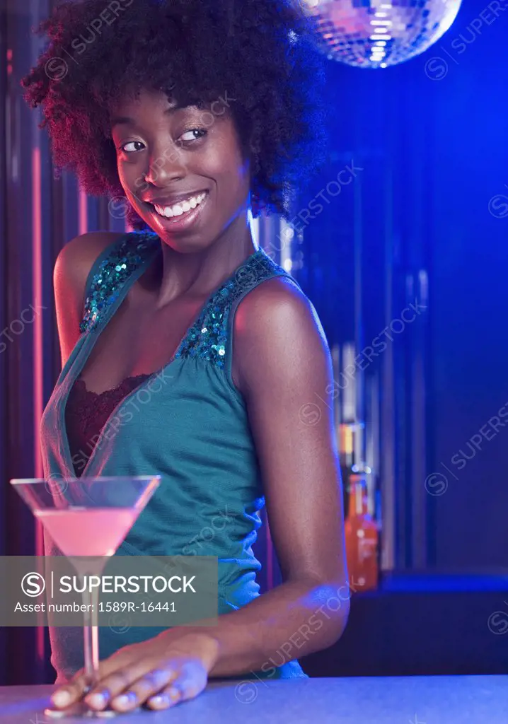 Young woman at a dance club