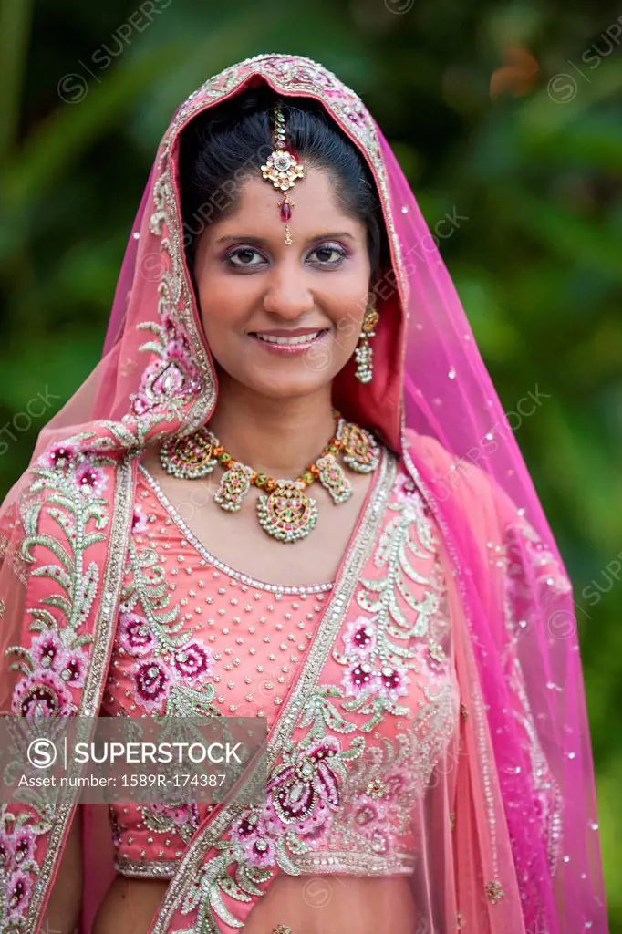 Indian bride smiling