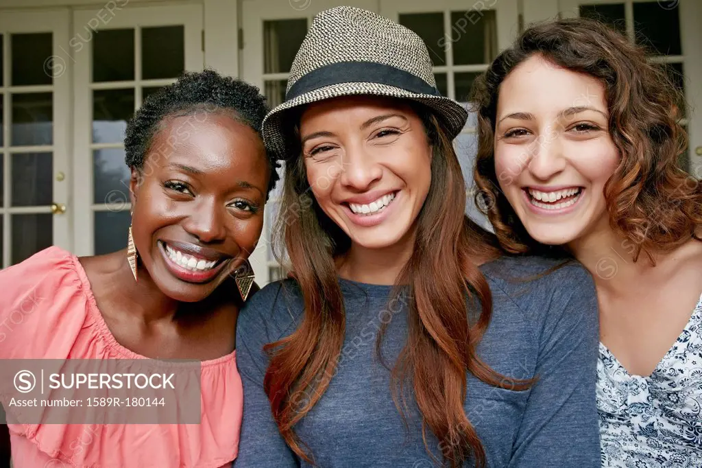 Women smiling together outdoors