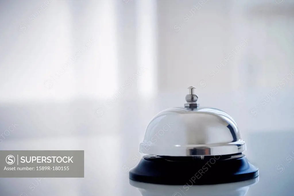 Close up of service bell on desk