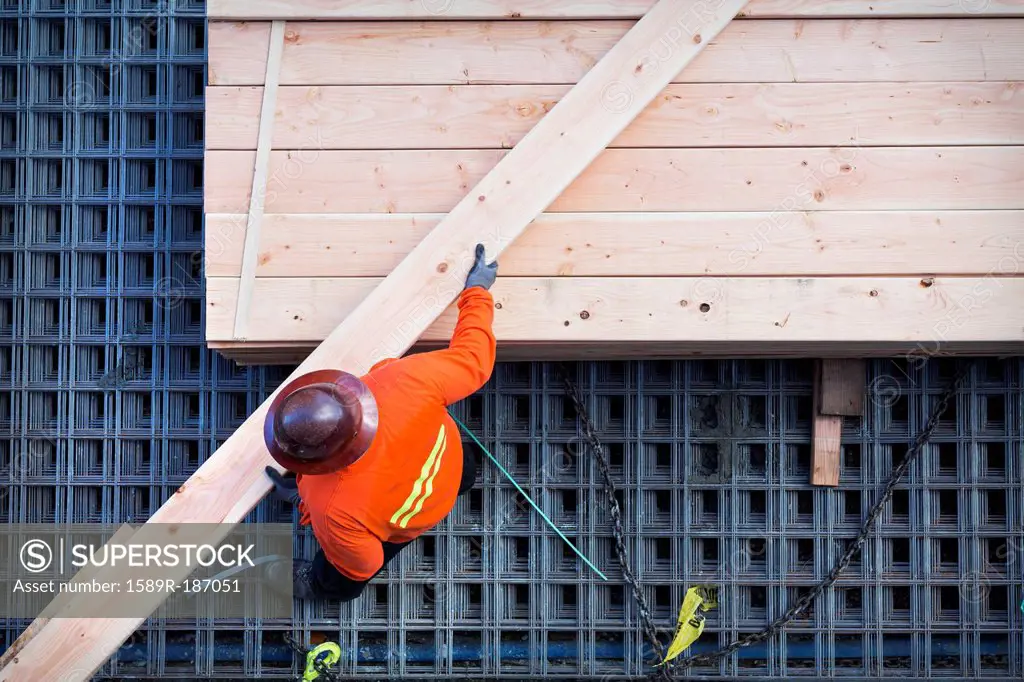 Caucasian worker at construction site