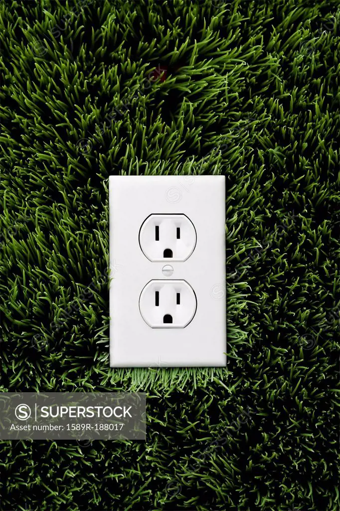 Electric outlet in grass