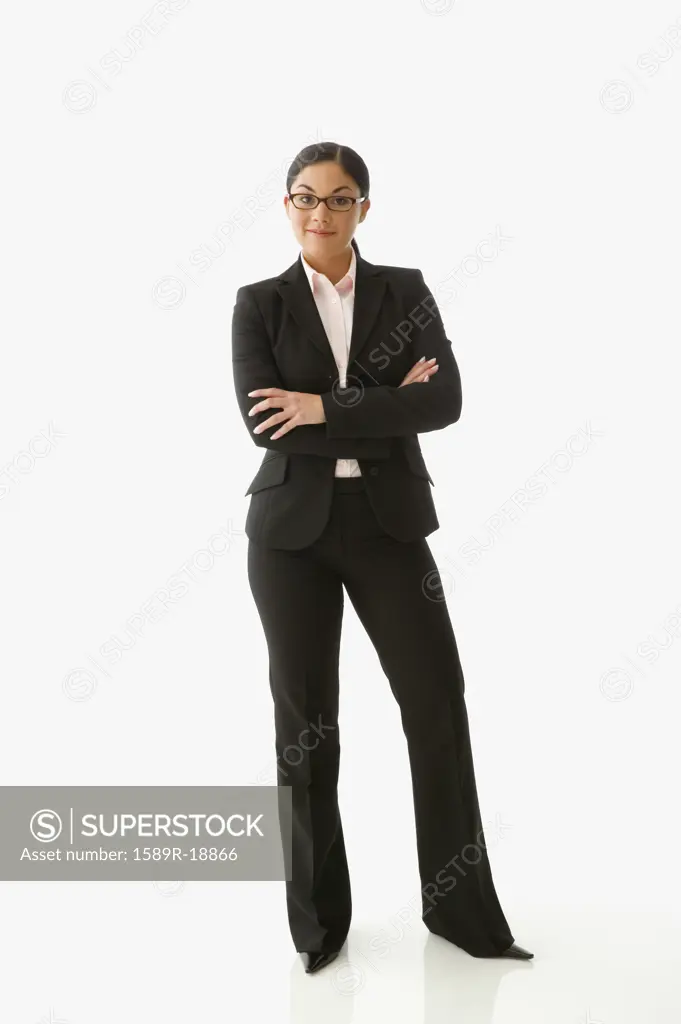 Businesswoman posing for the camera with arms crossed