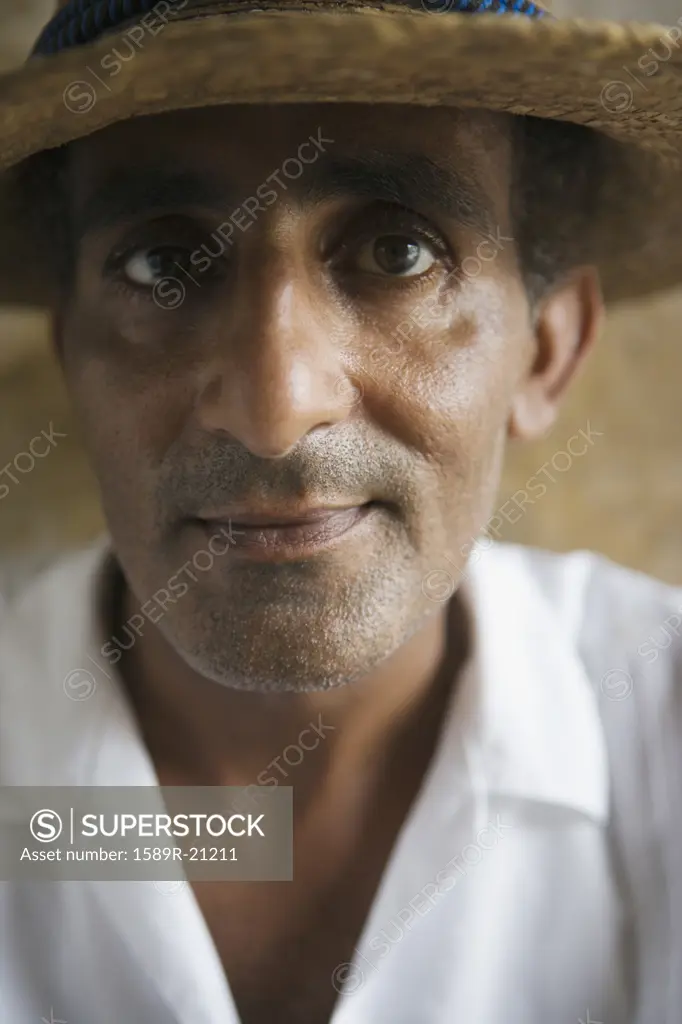 Close up of middle aged man's face