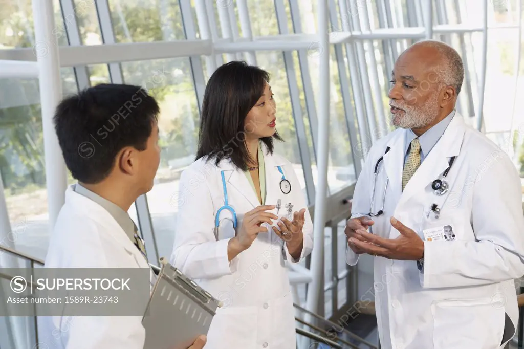 Group of doctors talking, North Bethesda, Maryland, United States