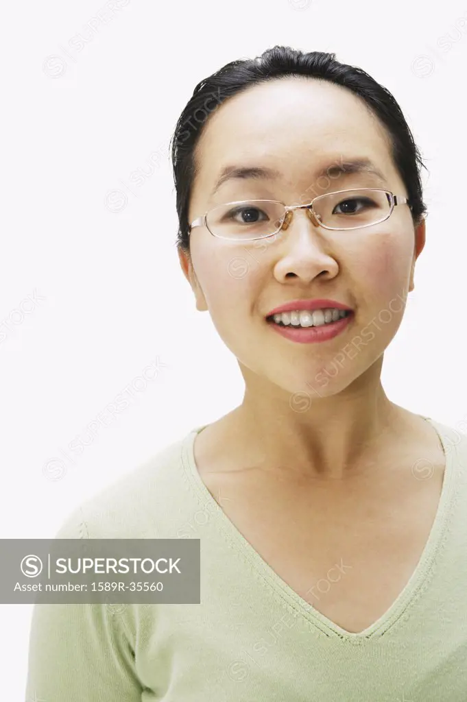 Portrait of Asian woman wearing eyeglasses