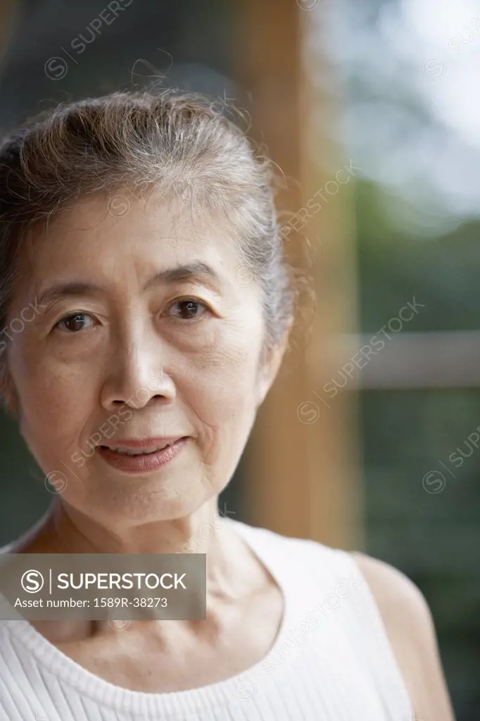 Close up of senior Asian woman