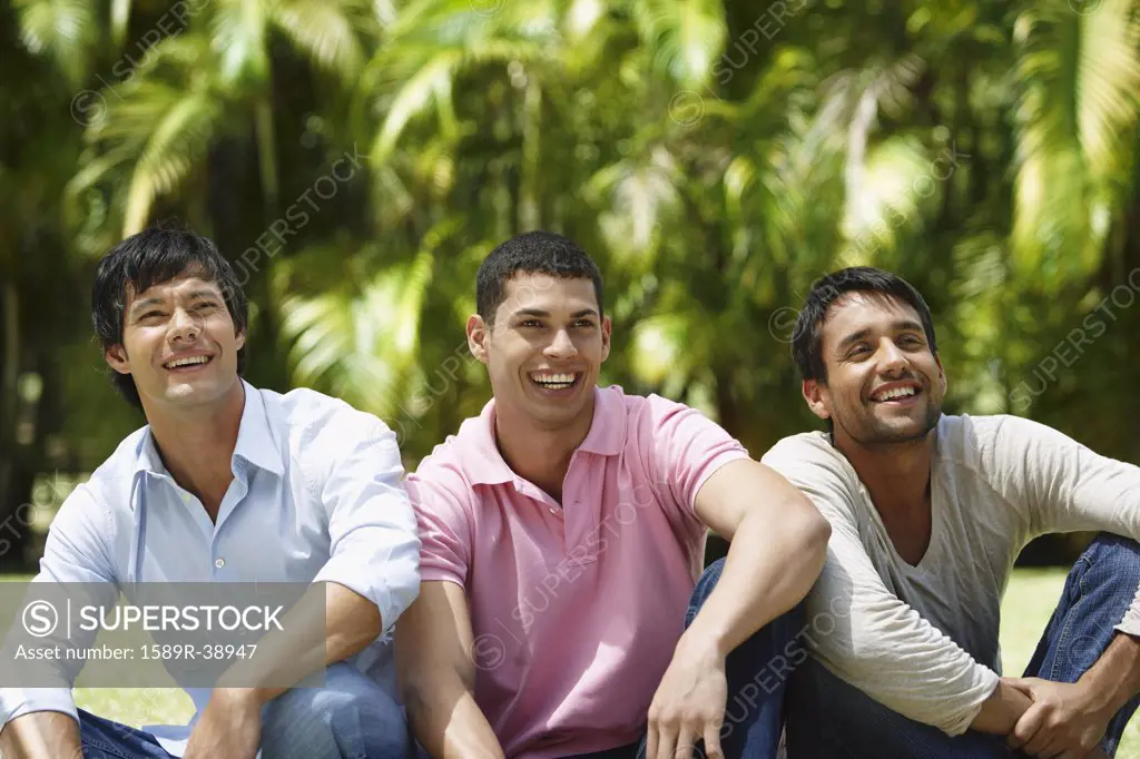South American men laughing