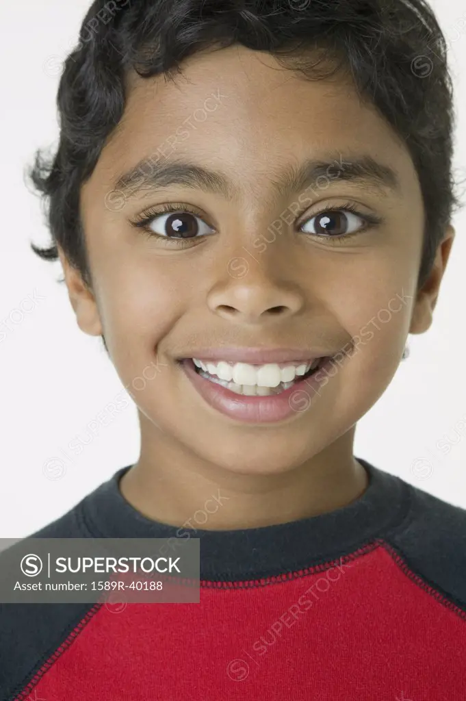 Close up of Indian boy smiling