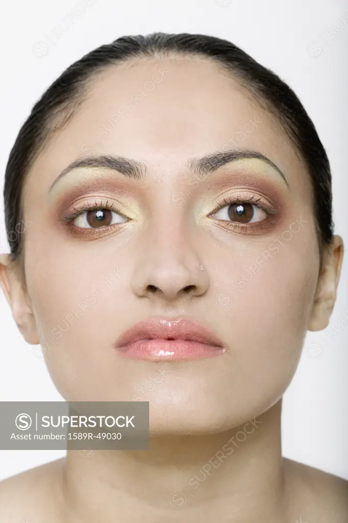 Close up of Indian womans face