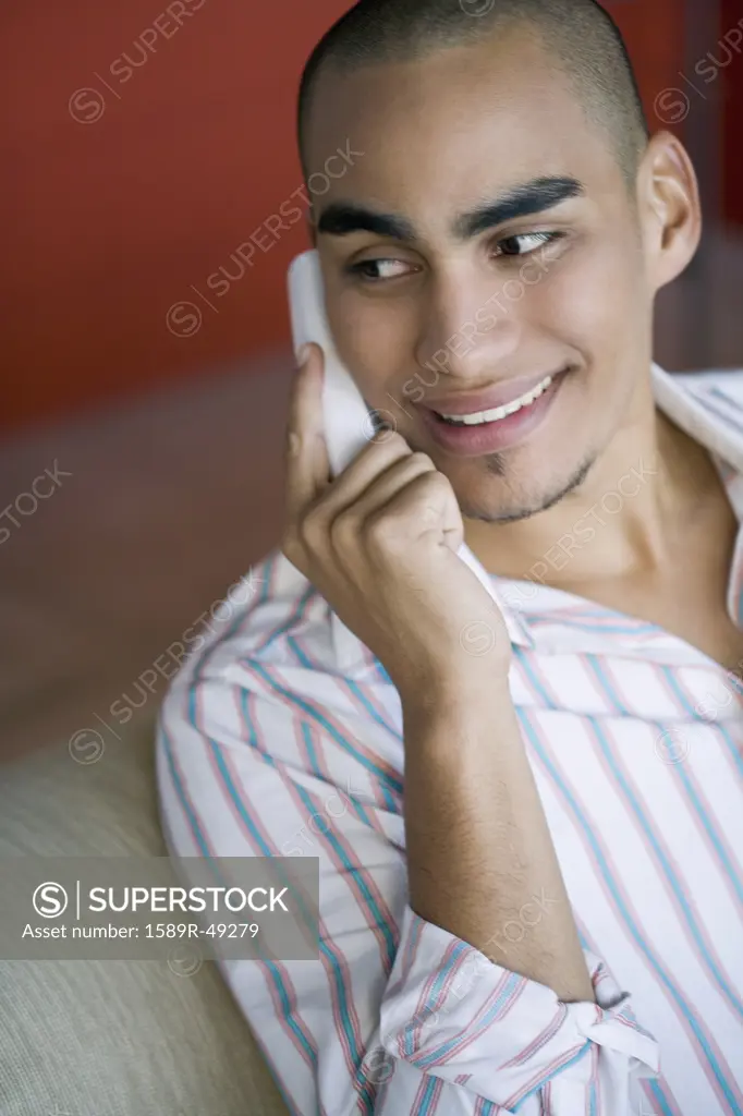 African American man taking on telephone