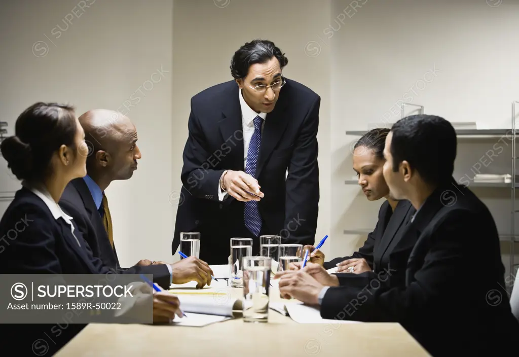 Multi-ethnic businesspeople at meeting