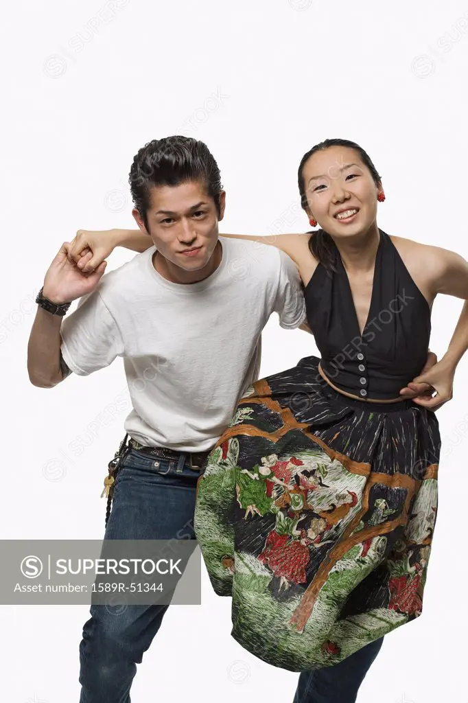 Asian couple dancing