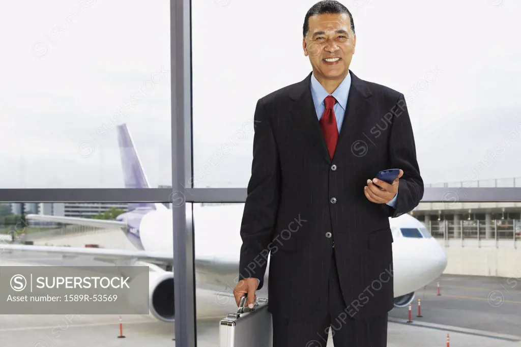 African businessman at airport