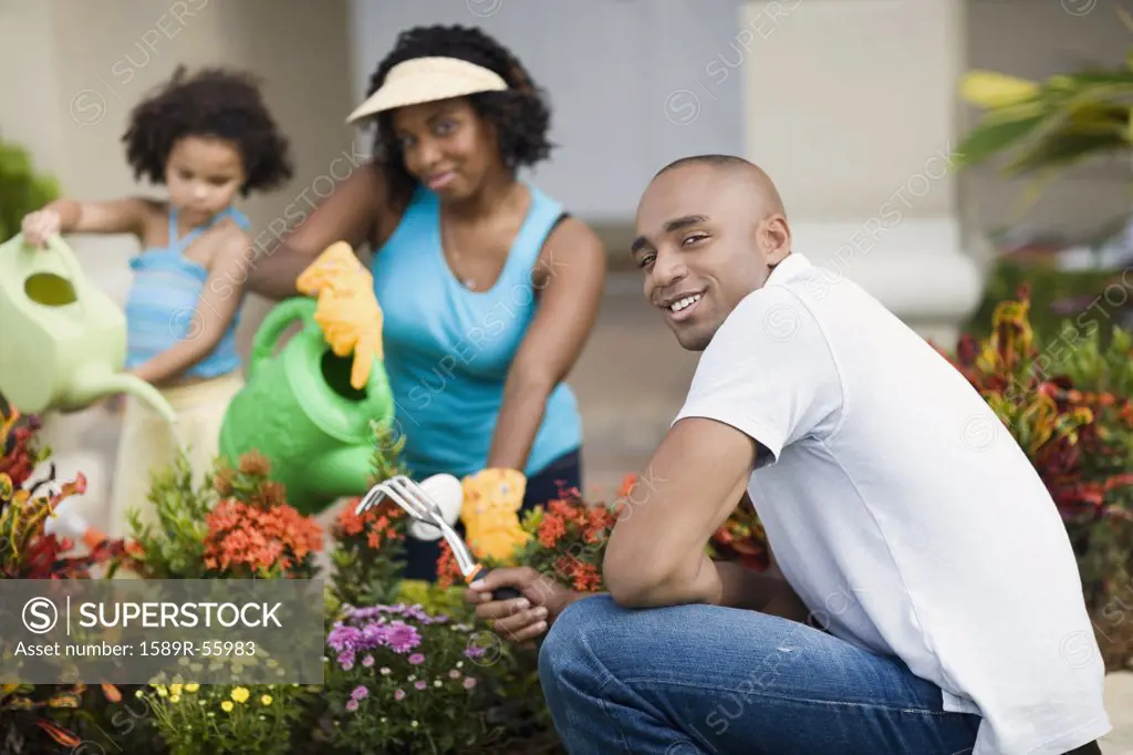 African family gardening