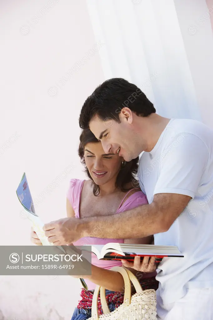 Couple looking at map