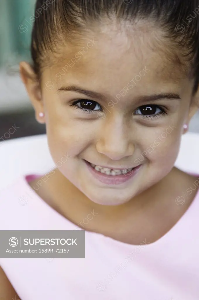 Close up of girl smiling