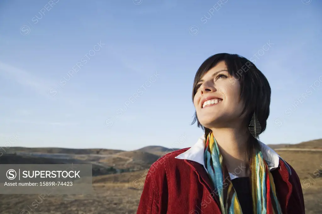 Hispanic woman enjoying the outdoors