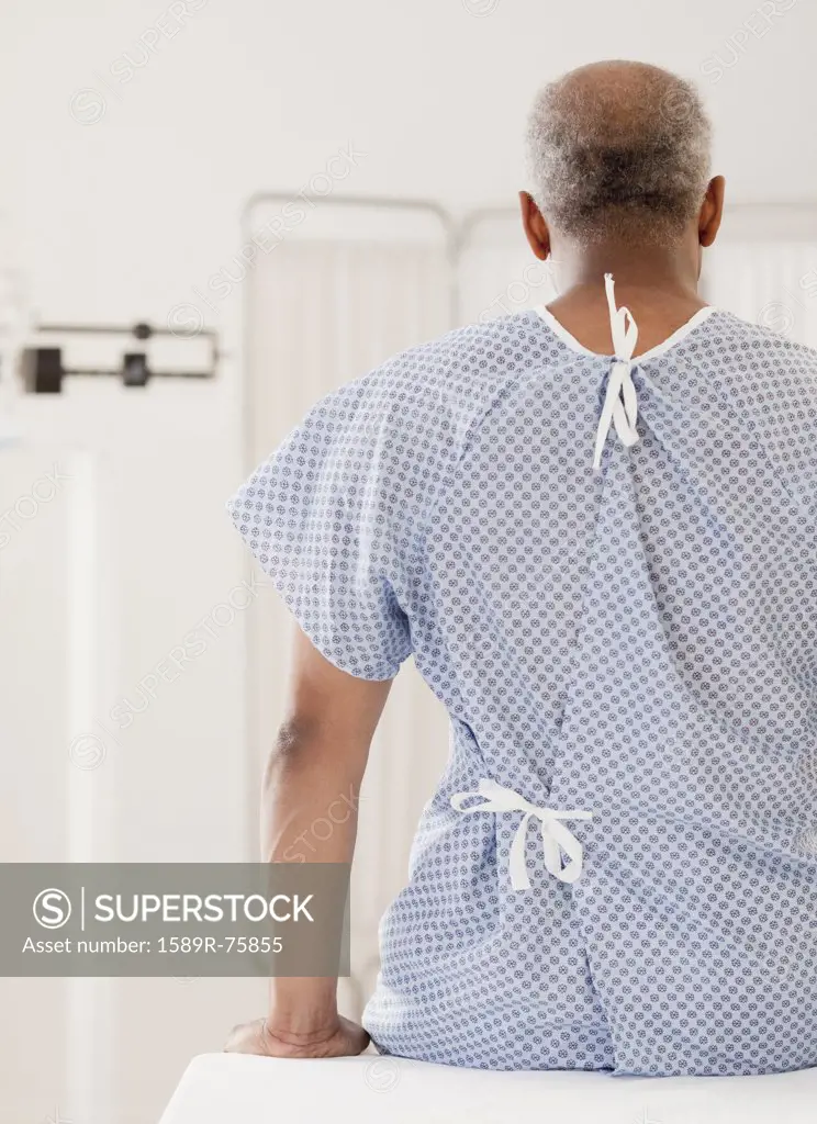 African man in hospital gown