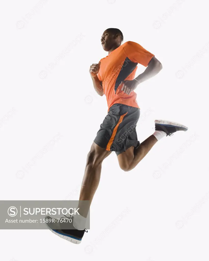 African man running
