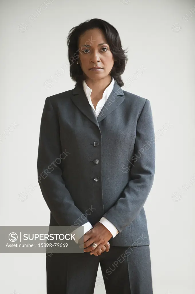 Portrait of mixed race businesswoman