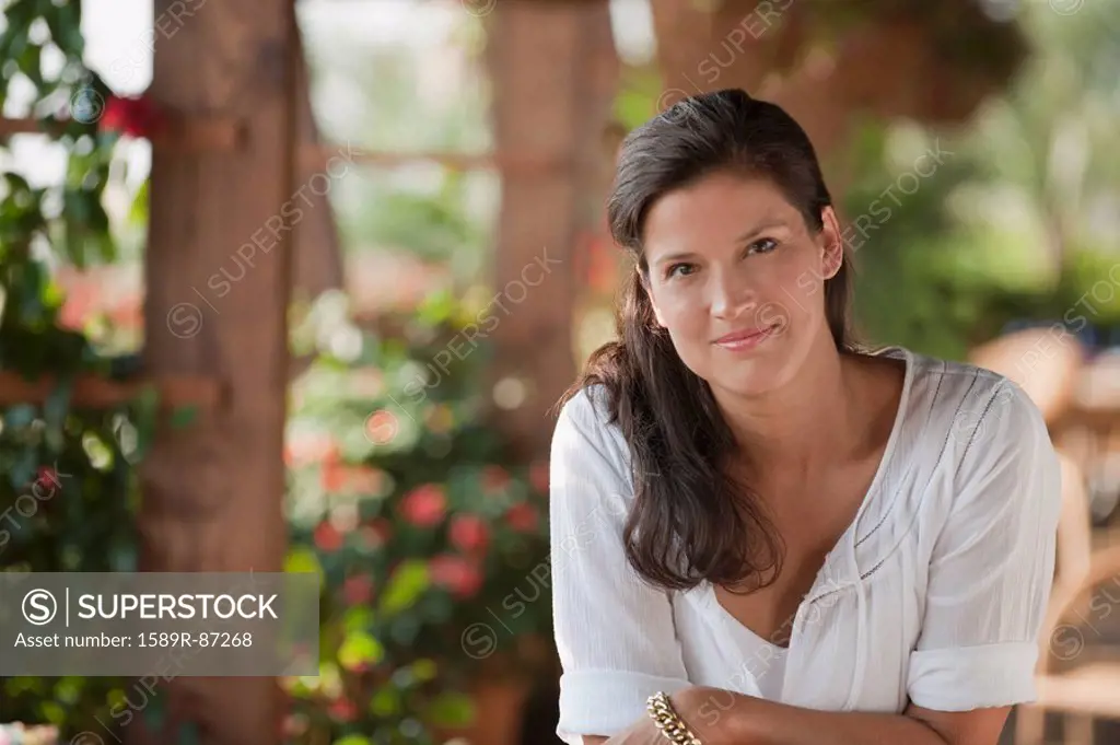 Smiling Caucasian woman