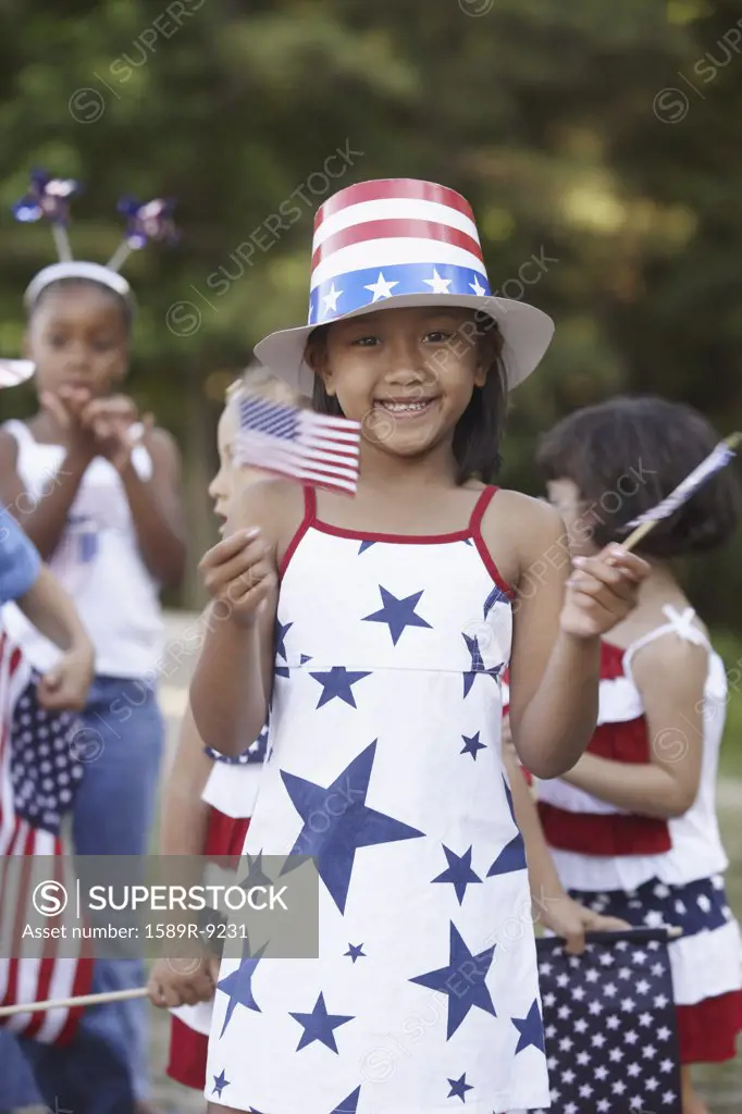 Girl at Fourth of July parade