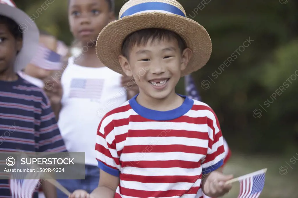Children at Fourth of July parade
