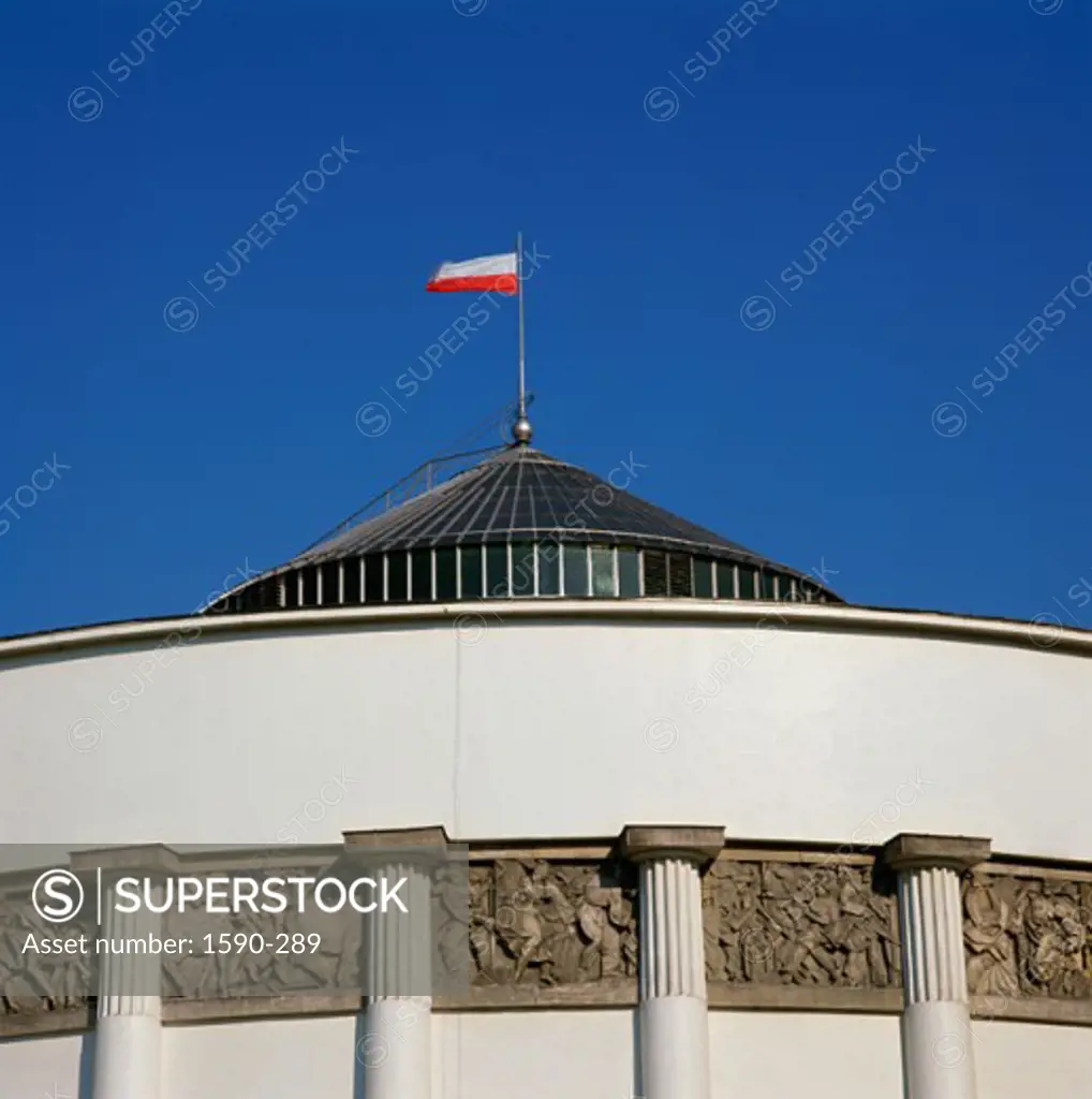 High section view of a government building, Sejm, Warsaw, Poland
