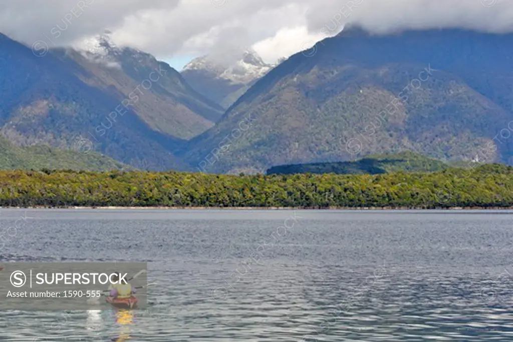 New Zealand, Lake Manapouri (Near Te Anau), Kayaking