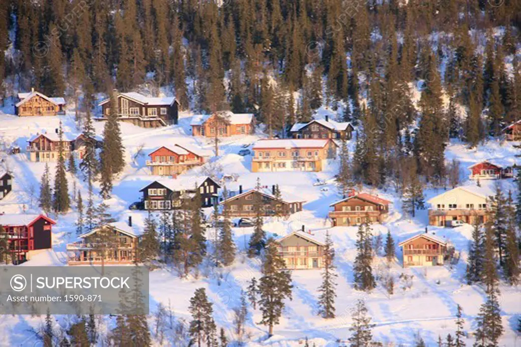 Sweden, Jamtland, Vemdalen, Vemdalsskalet Ski Resort