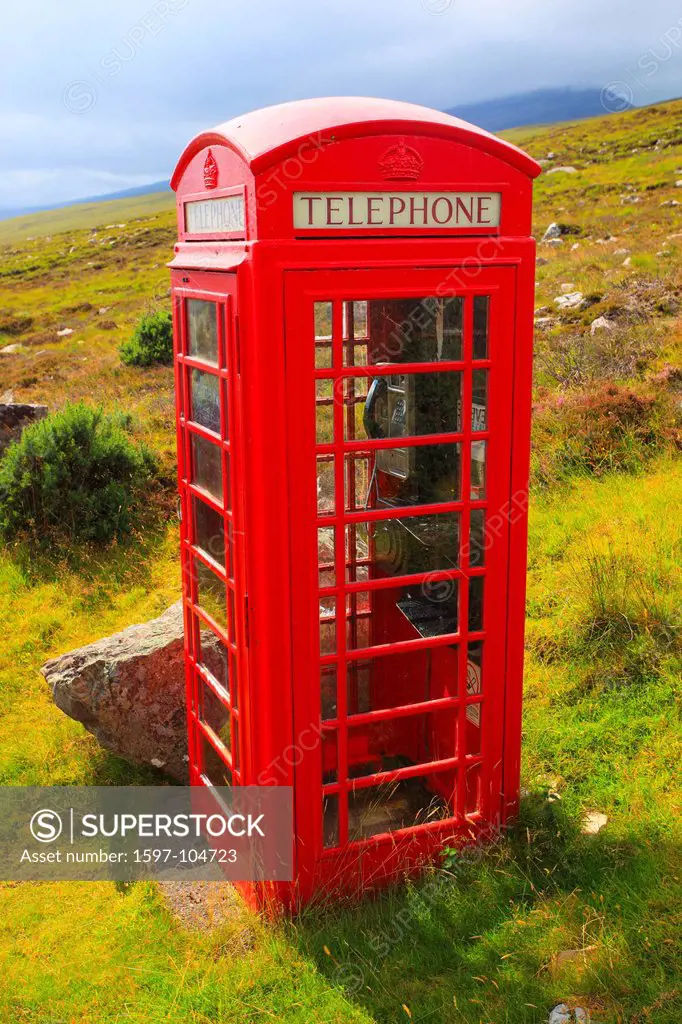 1, phone call, British, English, Great Britain, highlands, cabin, communication, brand name, Payphone, traveling, Scotland, sun,
