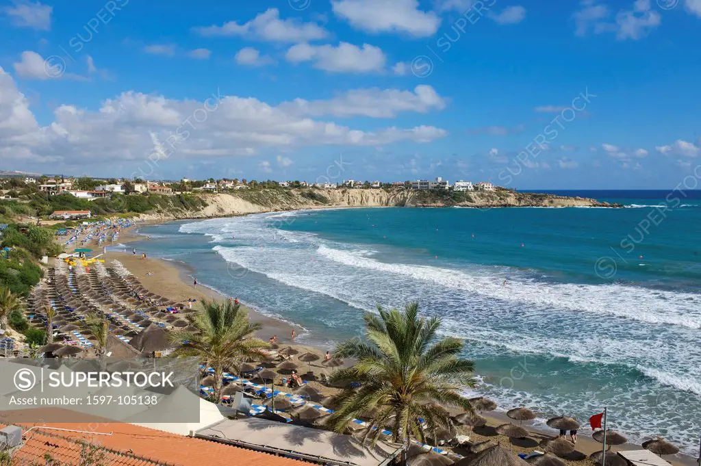 South Cyprus, Cyprus, Europe, island, isle, Mediterranean Sea, Europe, European, sand beach, beach, seashore, coast, seashore,