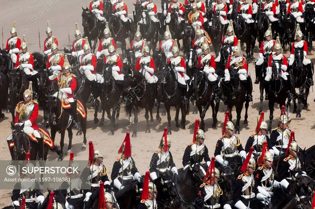 UK, United Kingdom, Great Britain, Britain, England, London, Trooping the Colour, Trooping the Color, Guards, Guard, Guardsmen, Guards, Pageantry, Cer...