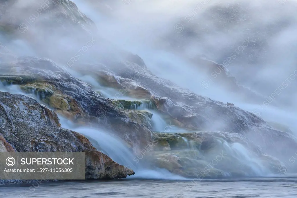 America, Wyoming, USA, United States, Yellowstone, National Park, UNESCO, World Heritage, nature, hot water, spring, thermal, mist