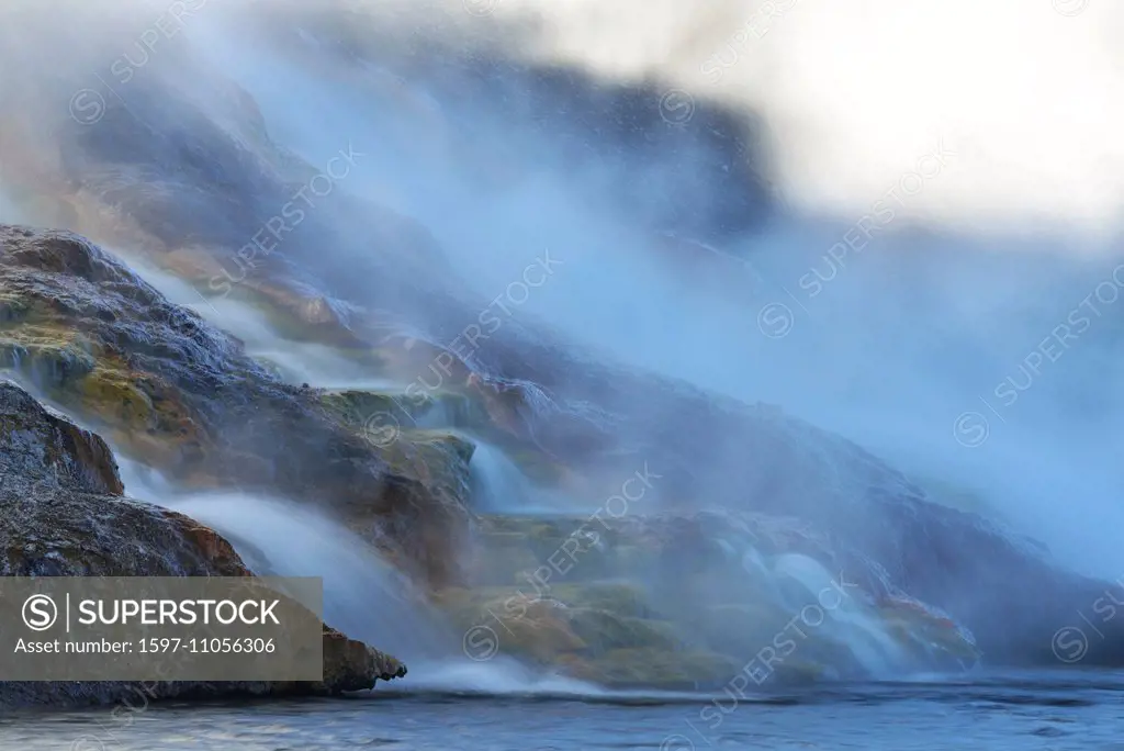 America, Wyoming, USA, United States, Yellowstone, National Park, UNESCO, World Heritage, nature, hot water, spring, thermal, mist
