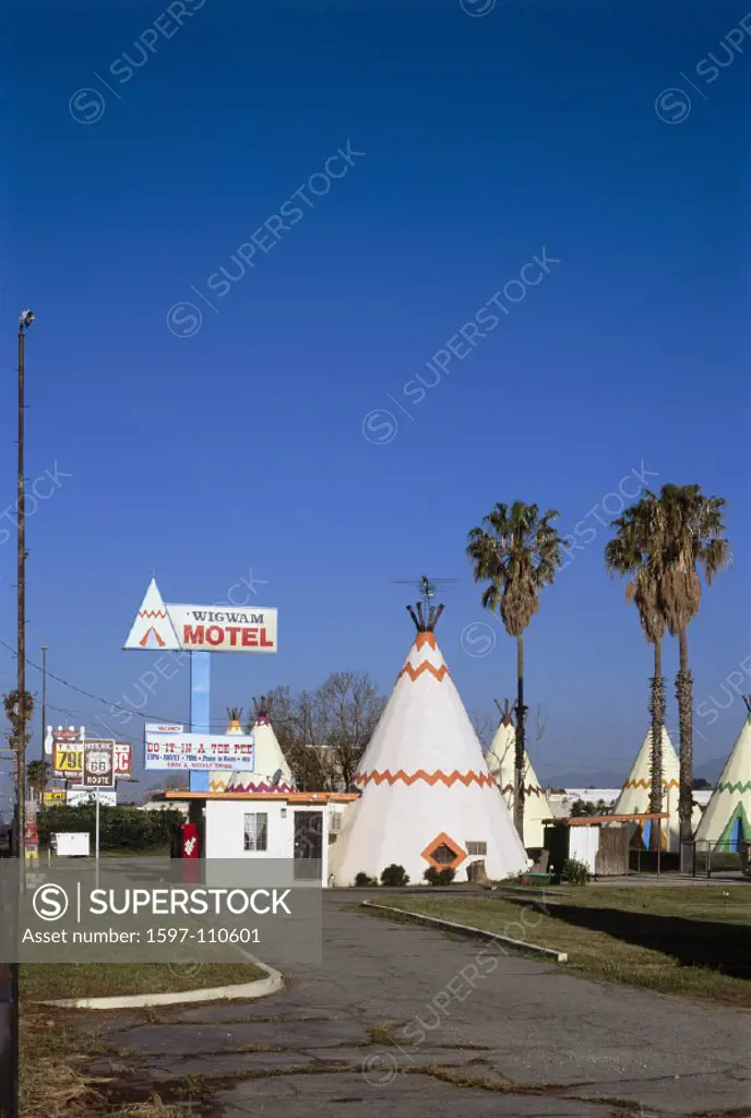 10643176, California, California, motel, route 66, tepees, USA, America, North America, Wigwam motel,