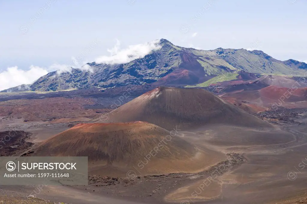 Crater, Haleakala Volcano, Hawaii, USA, Maui, Isla