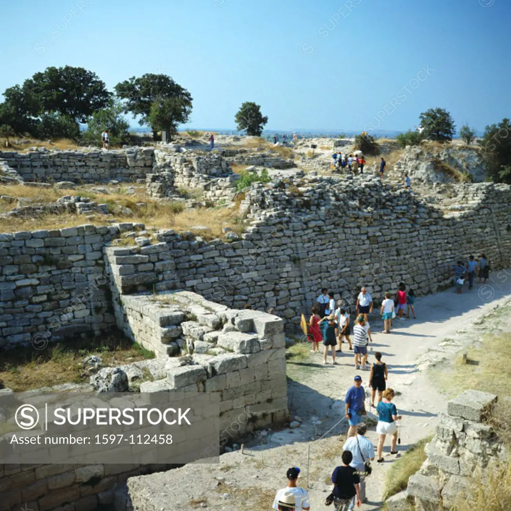 10215494, culture, walls, east gate, ruins, tourists, Troy, Truva, Turkey,