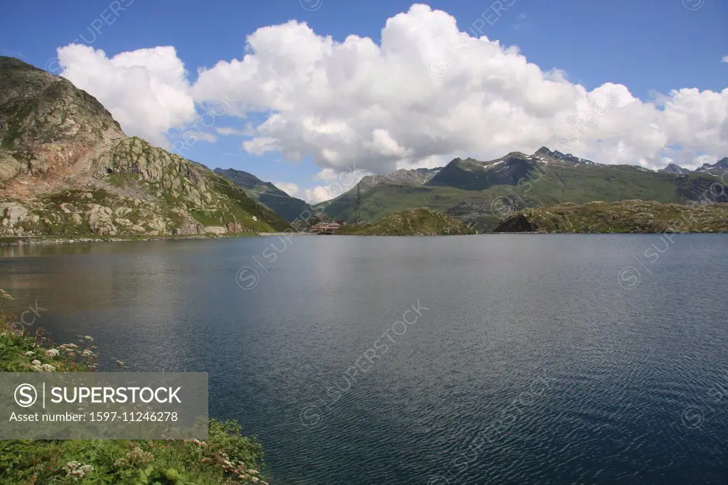 Switzerland, Europe, Bernese Oberland, Grimsel Pass, Grimsel, mountain lake, Totensee, top of the pass,