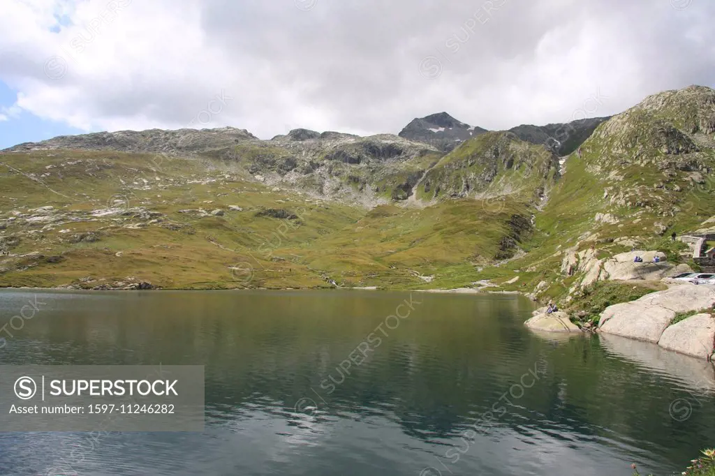 Switzerland, Europe, Bernese Oberland, Grimsel Pass, Grimsel, mountain lake, Totensee, top of the pass,