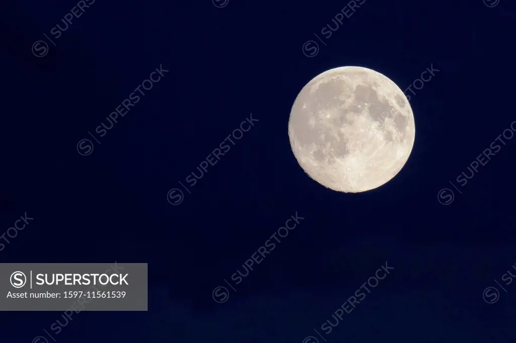 Evening, sky, heavenly body, moon, night, night sky, Scottish highlands, Scotland, Europe, summer, UK, full moon, blue, large, full, cloudless