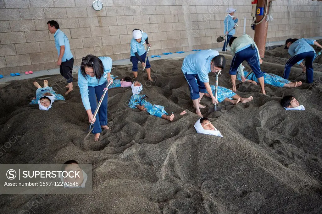 Ibusuki, Japan, Asia, Kyushu, Sand Bath, Thermal, famous, health, healthy, hot, island, paddle, therapy, touristic, tradition, travel, volcanic, peopl...
