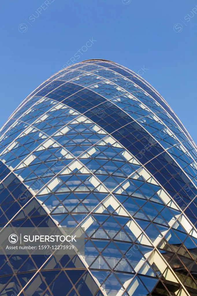 England, London, City of London, The Gherkin Building, Architect Foster and Partners