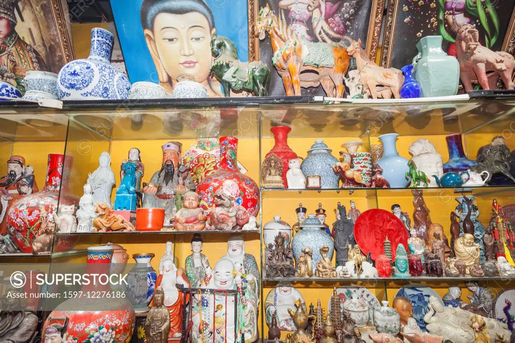 China, Shanghai, Yuyuan Garden, Antique Shop Display