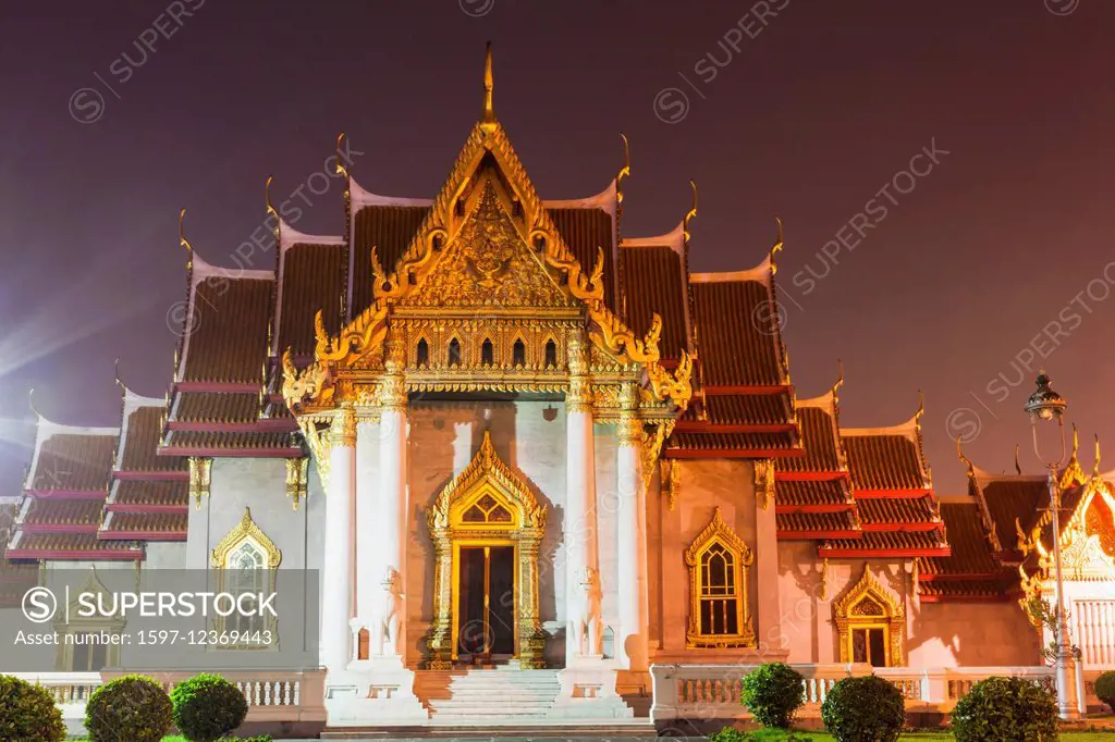 Thailand, Bangkok, Wat Benchamabophit aka The Marble Temple